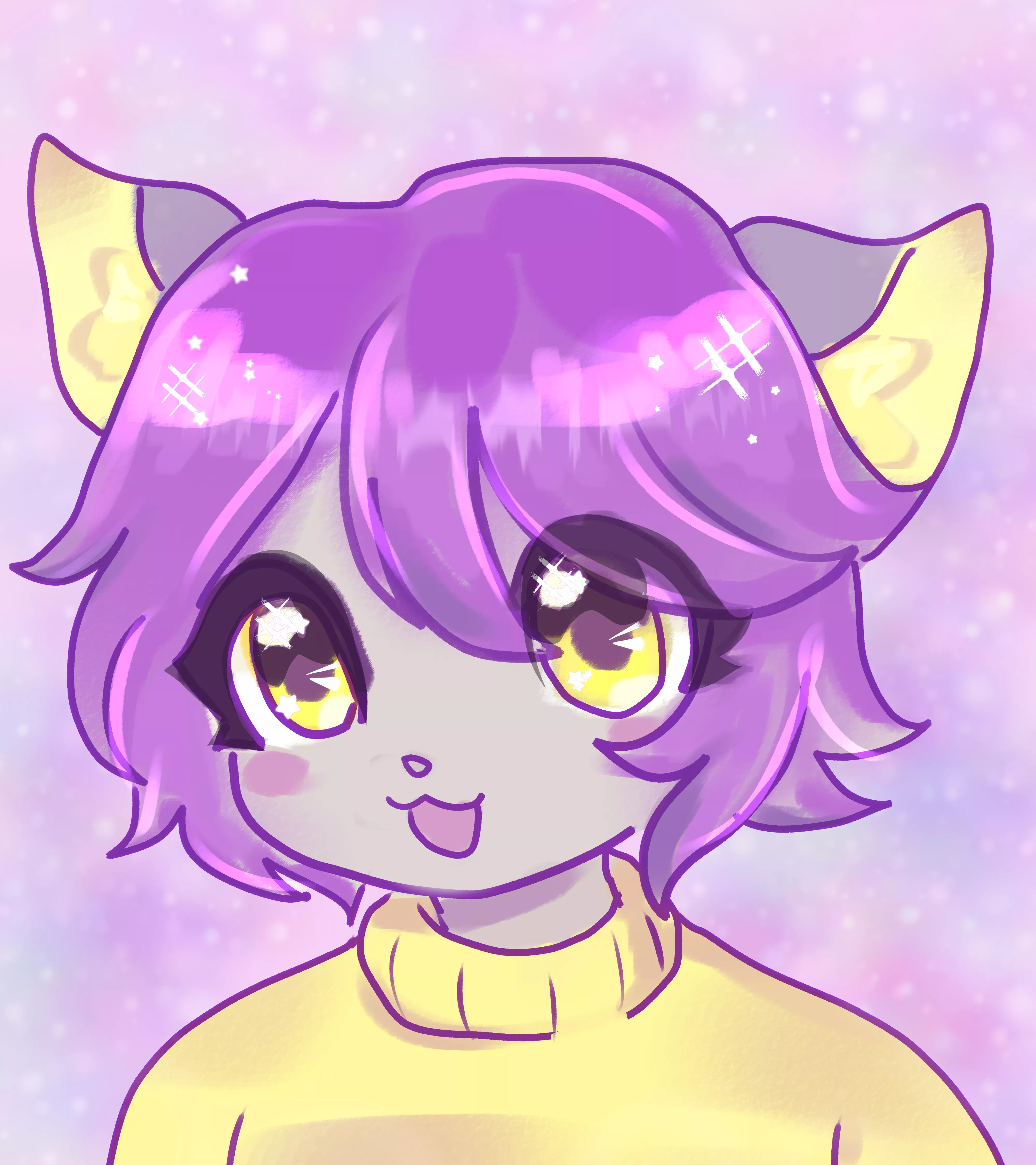 My fursona!💜Art by me