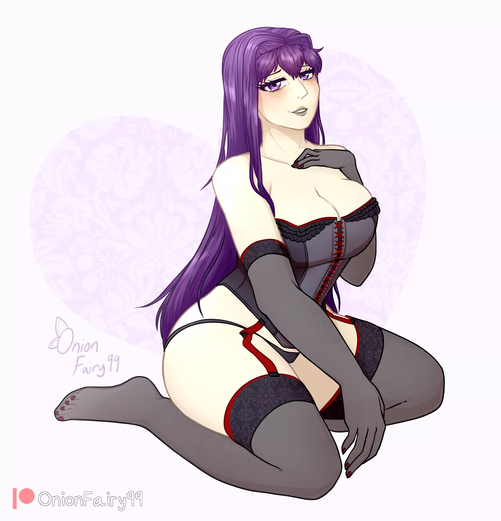 [OnionFairyLewds] DDLC Pin-Up - Yuri