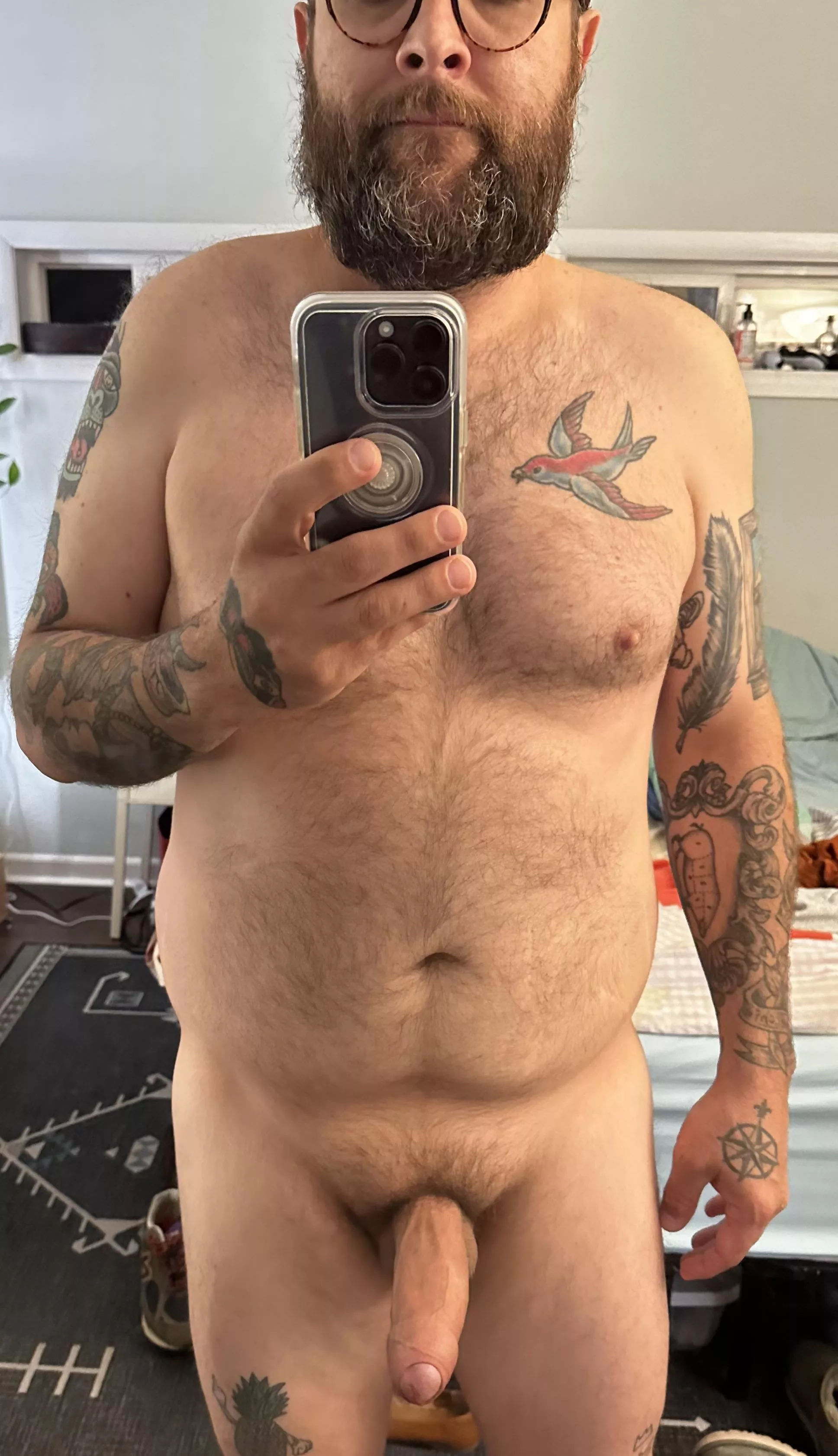 44 dad with an uncut cock