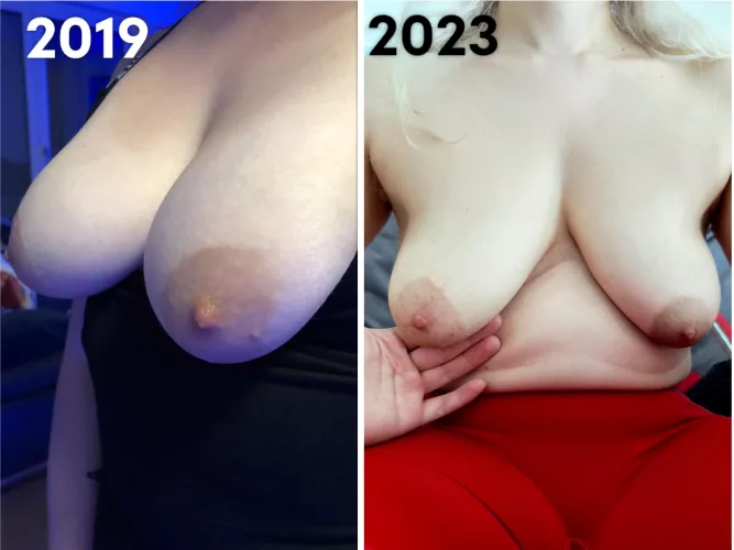 I'm just getting saggy and empty tits like my mom has them (F35)