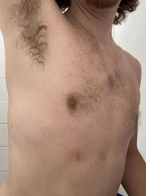 Nice and sweaty after mowing