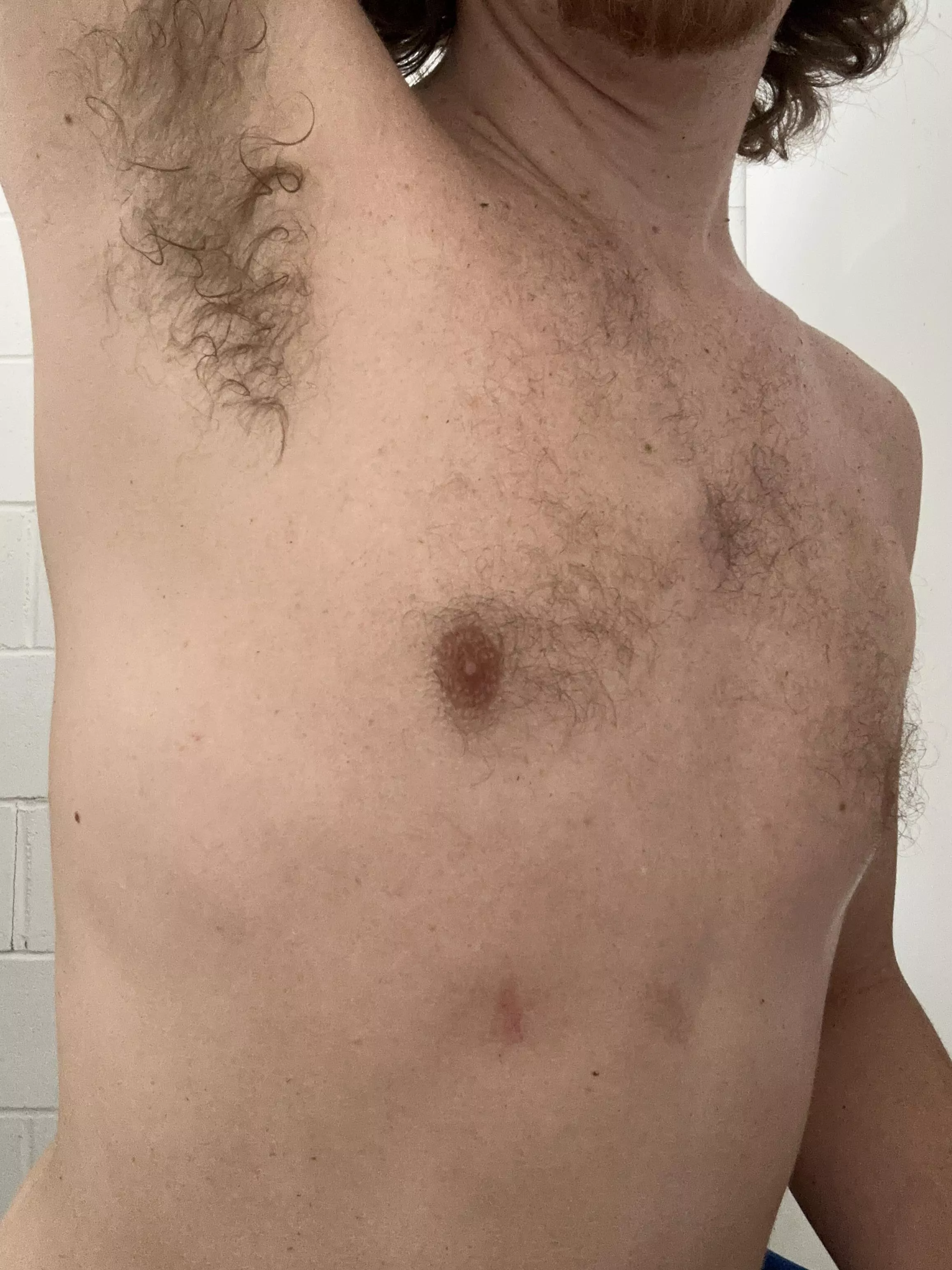 Nice and sweaty after mowing