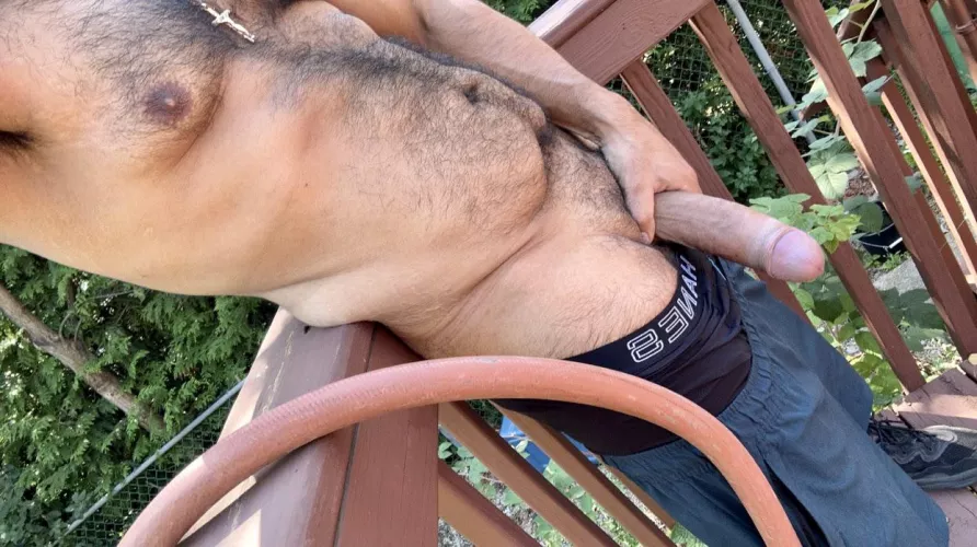 Outside with my hose😈😜