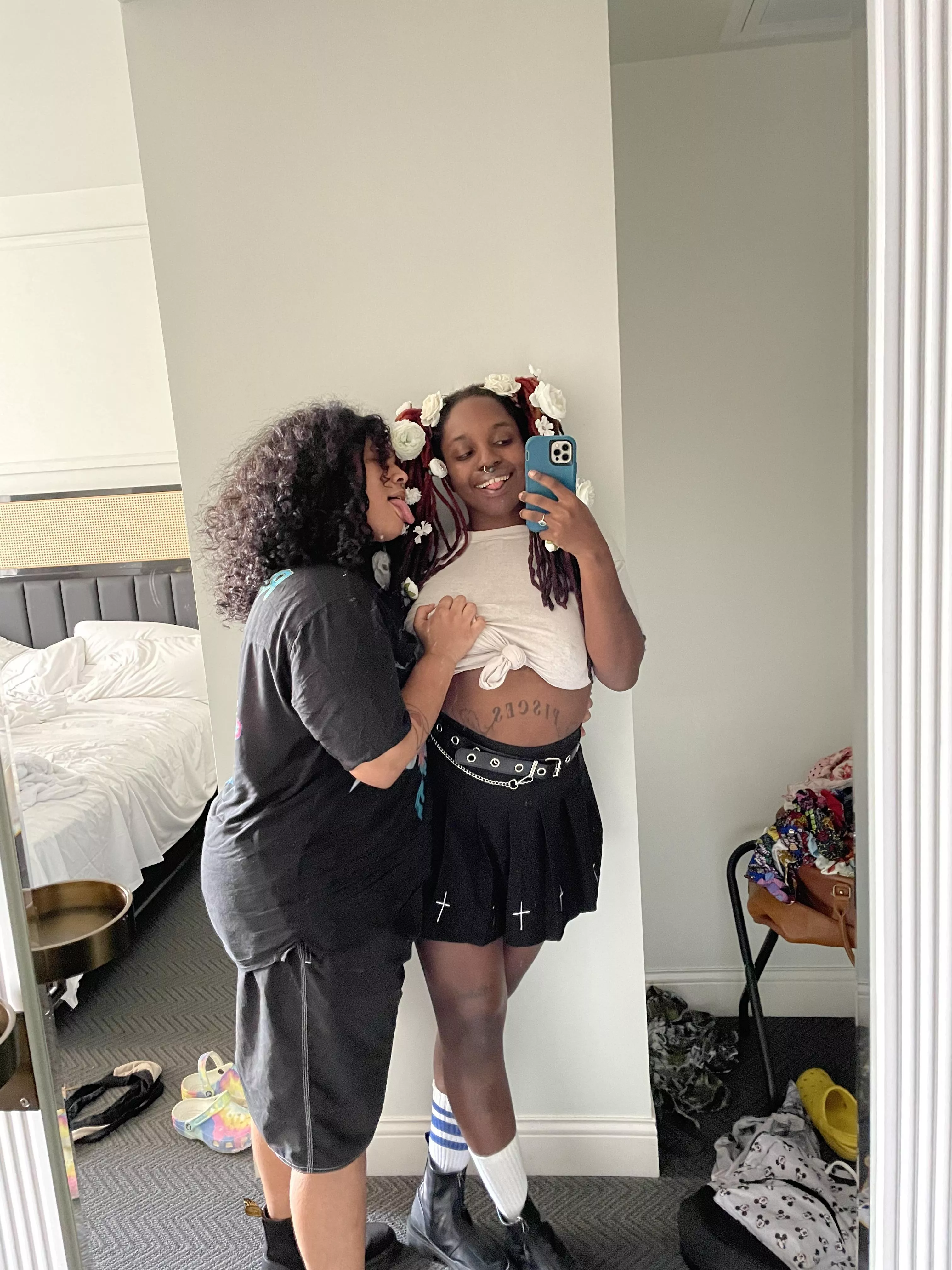 She loves when I don’t wear a t shirt without bra