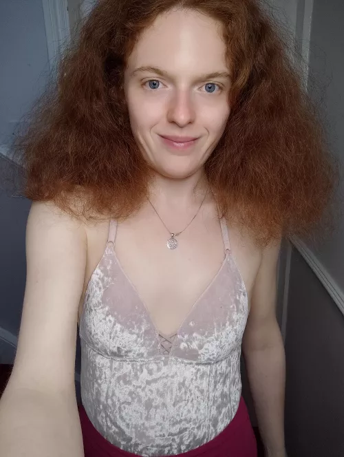 Smiling because I love velvet!