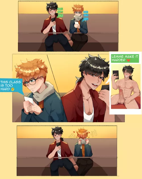 Testing out to see if thisd be a cute comic idea: Flirting with his cute non verbal boyfriend