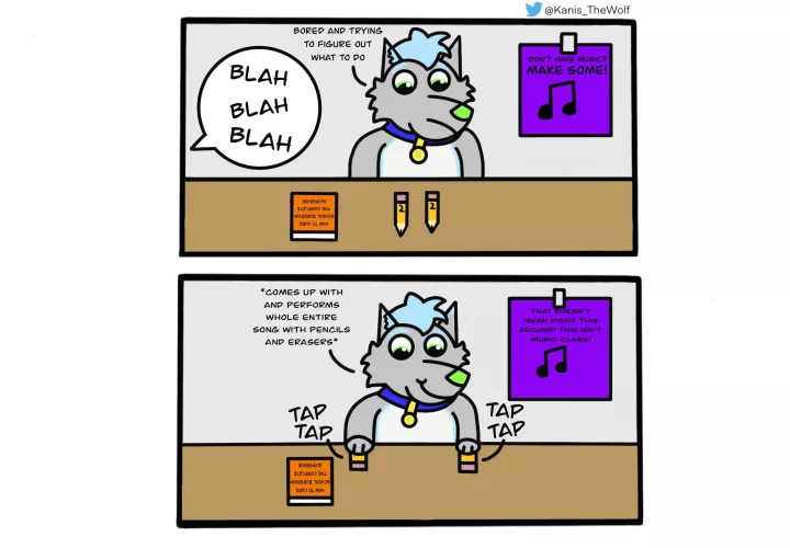 When you’re bored in school and you don’t know what to do: