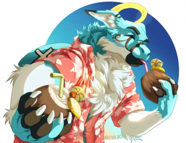 Would you like a drink? ^u^ (art by me)