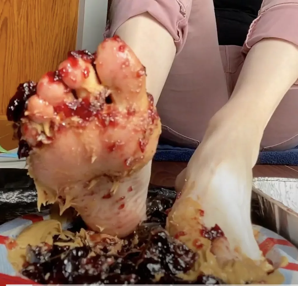 Barefeet/soles in Peanut Butter and Jelly