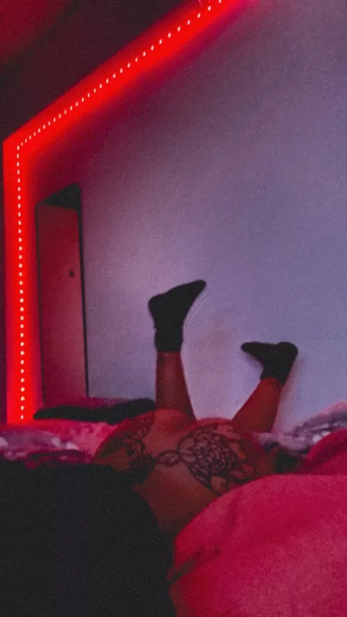 I turned on the red lights to turn you on