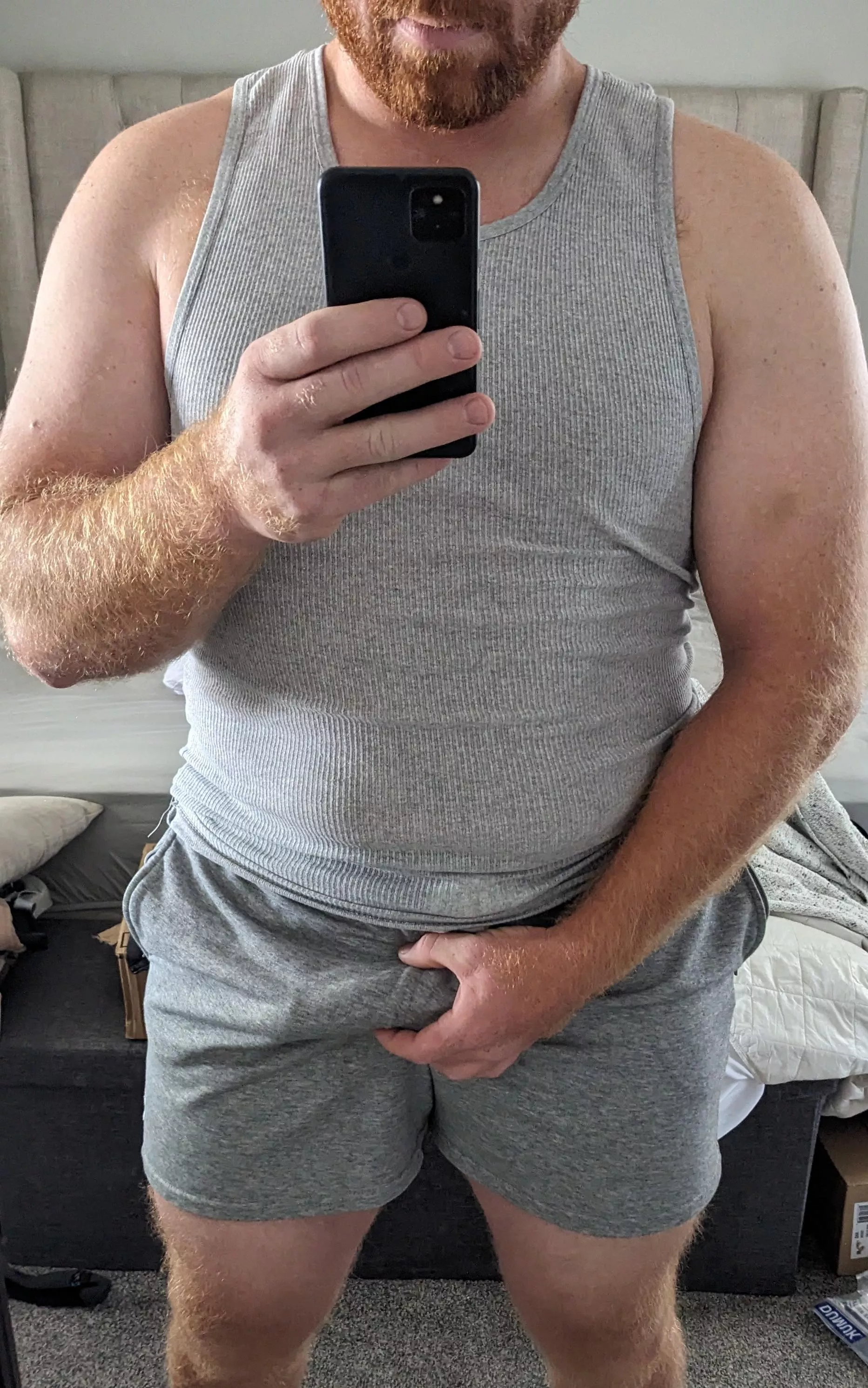 I'm excited for grey sweatshorts season