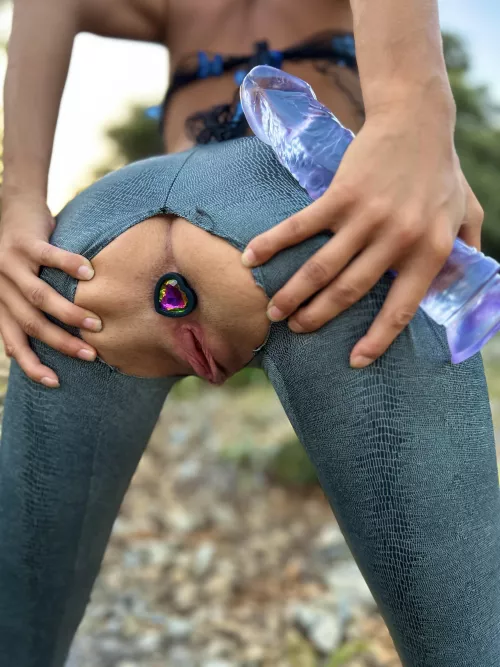 Just casually playing on the public trail