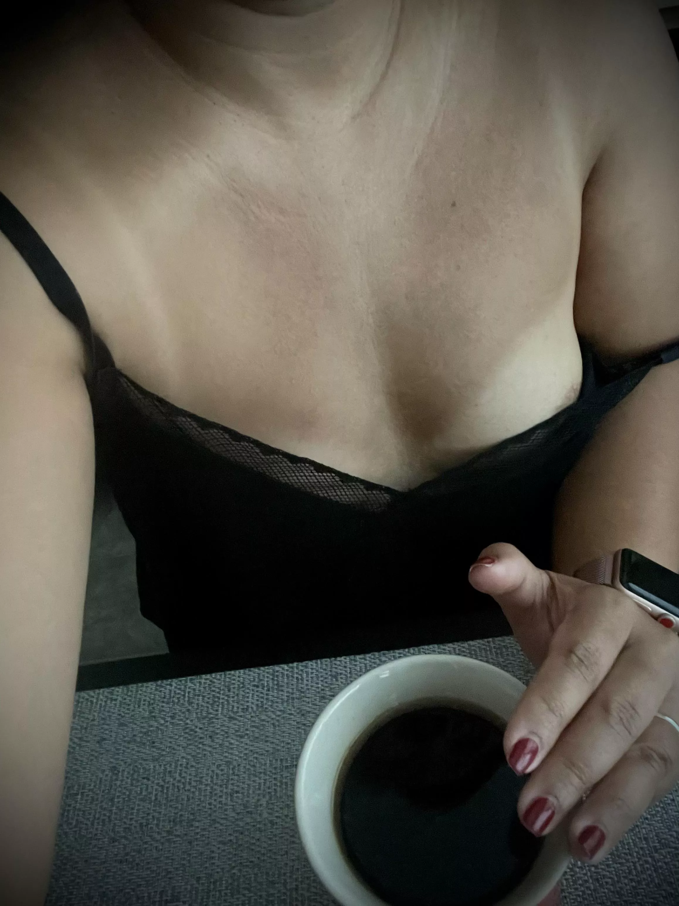 Just enjoying my coffee and the view outside. Are you enjoying the view too?