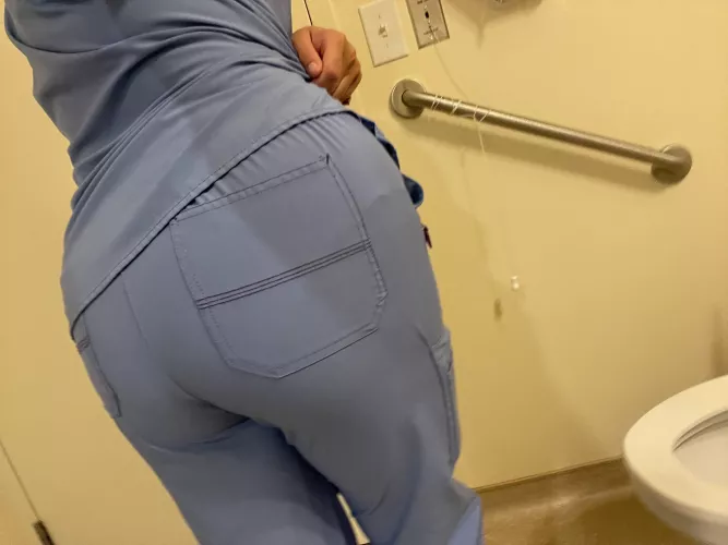 Love how my 🍑 looks in scrubs