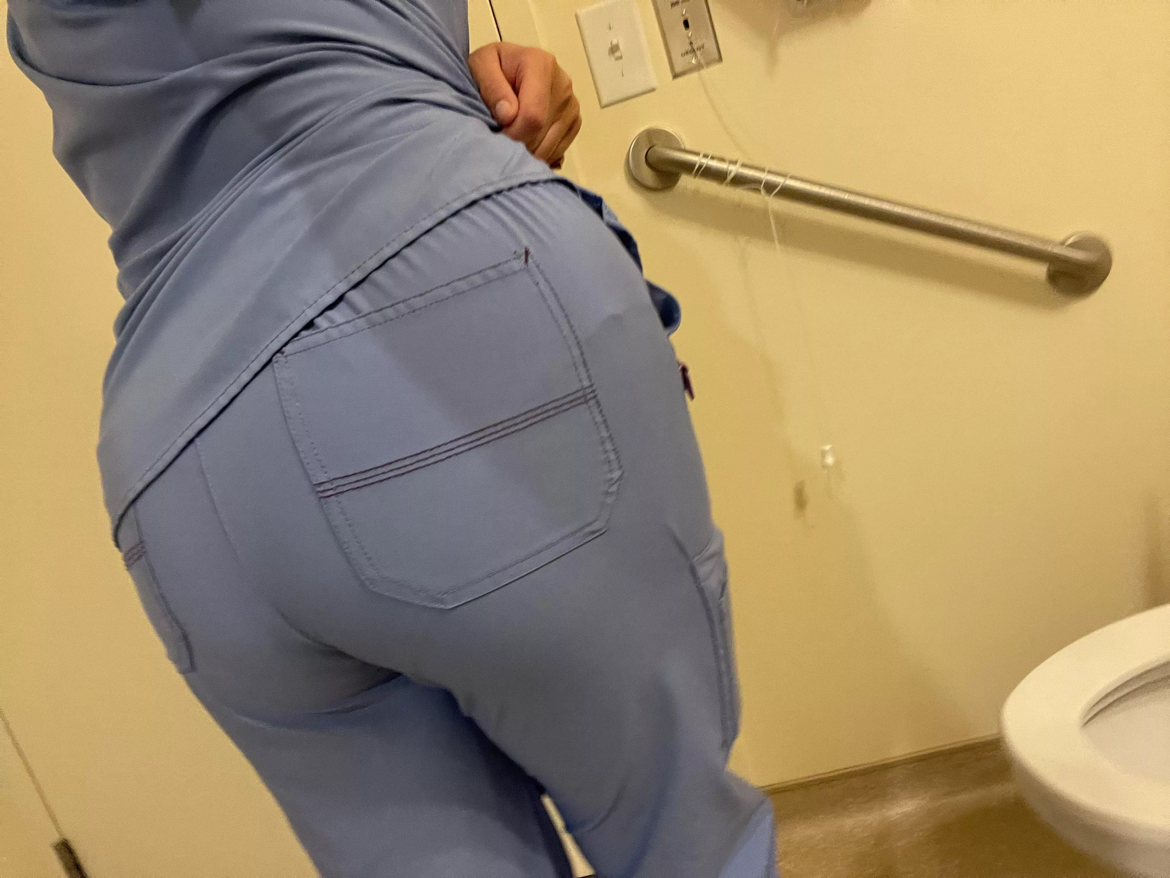 Love how my 🍑 looks in scrubs