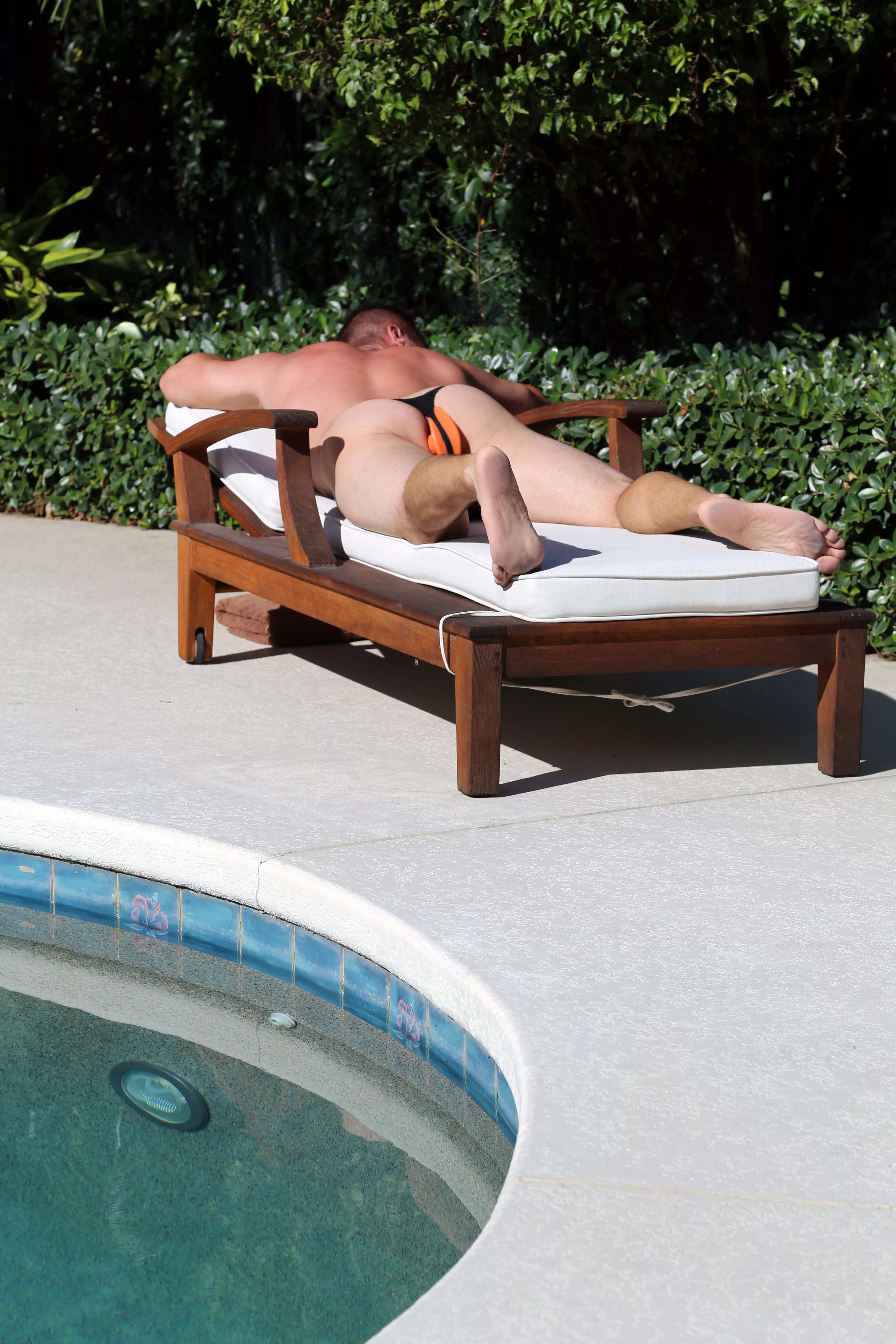 Plugged at the pool today!