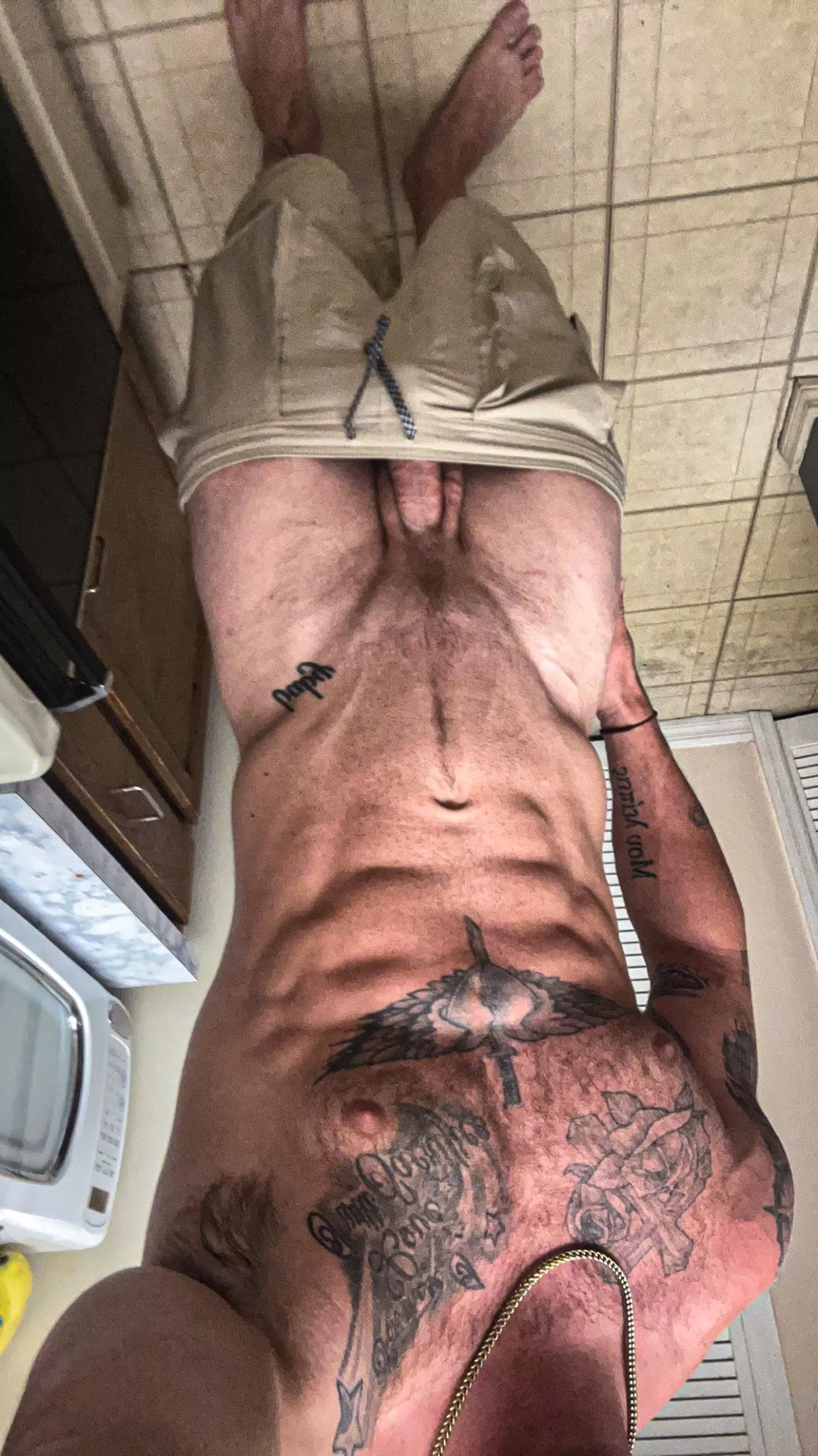 should i apologize for changing in the kitchen?