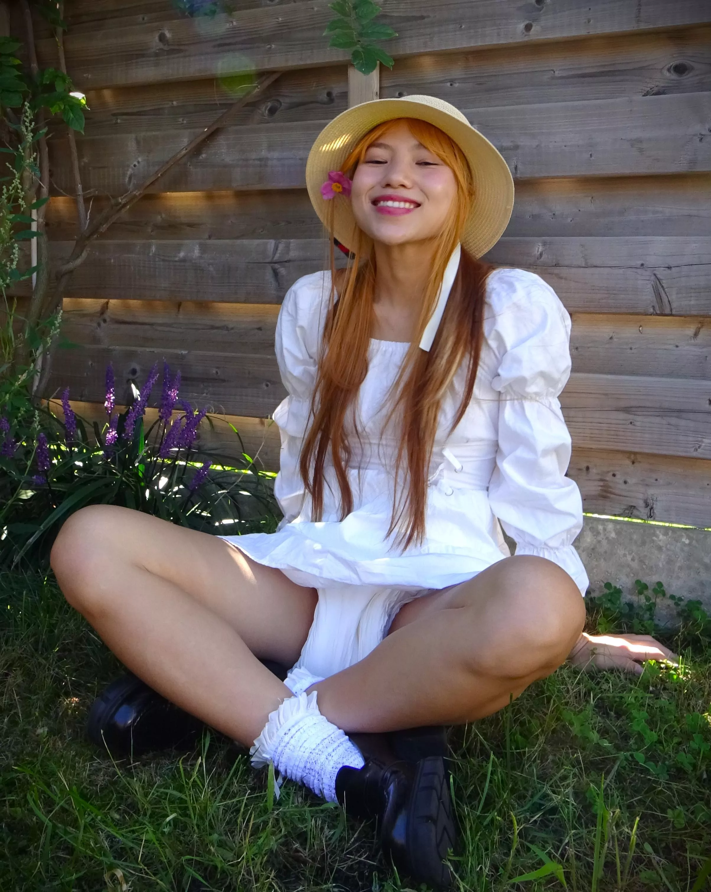 Today I'm playing and relaxing outside in the garden while wearing a messy diaper π» Today I'm playing and relaxing outside in the garden while wearing a messy diaper π»