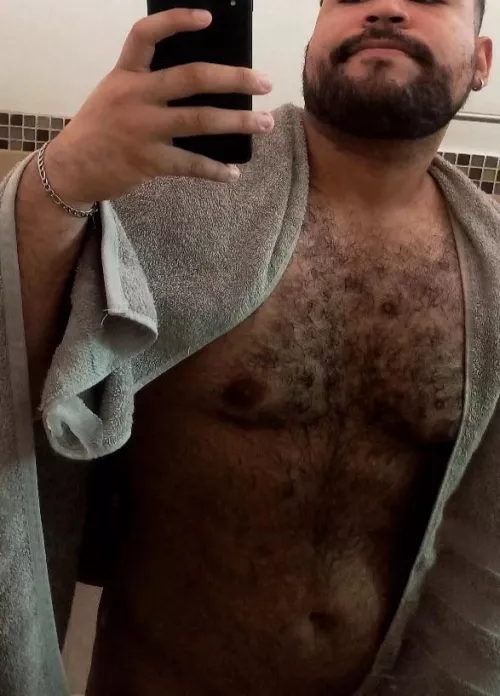who wants to shower w/ a hairy bear?