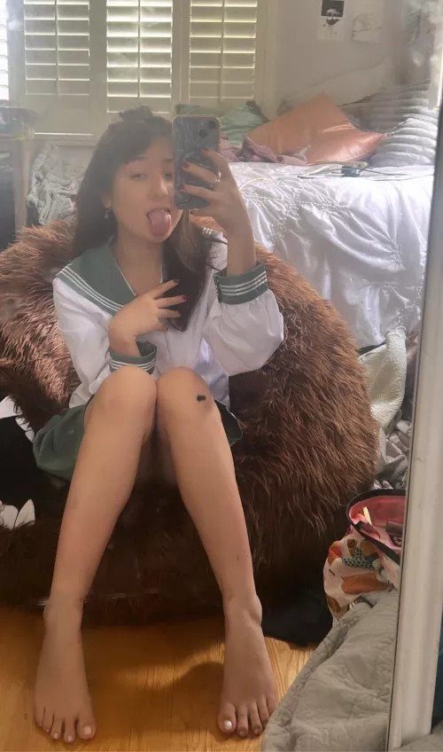 Japanese / German bunny roaming unowned with no panties on