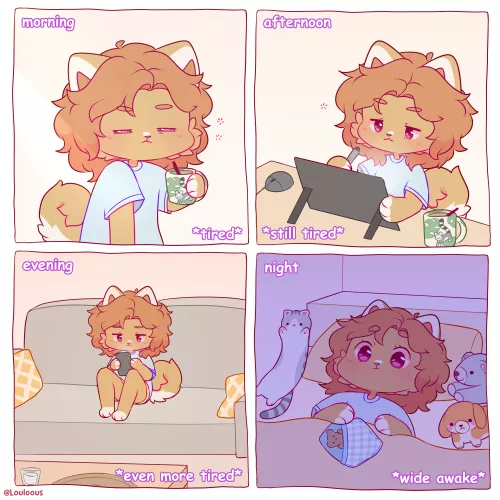 my daily routine 🥰🌈 comic by myself @Louloous ✌