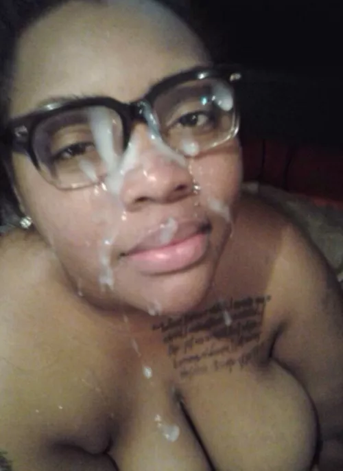 Painting her glasses