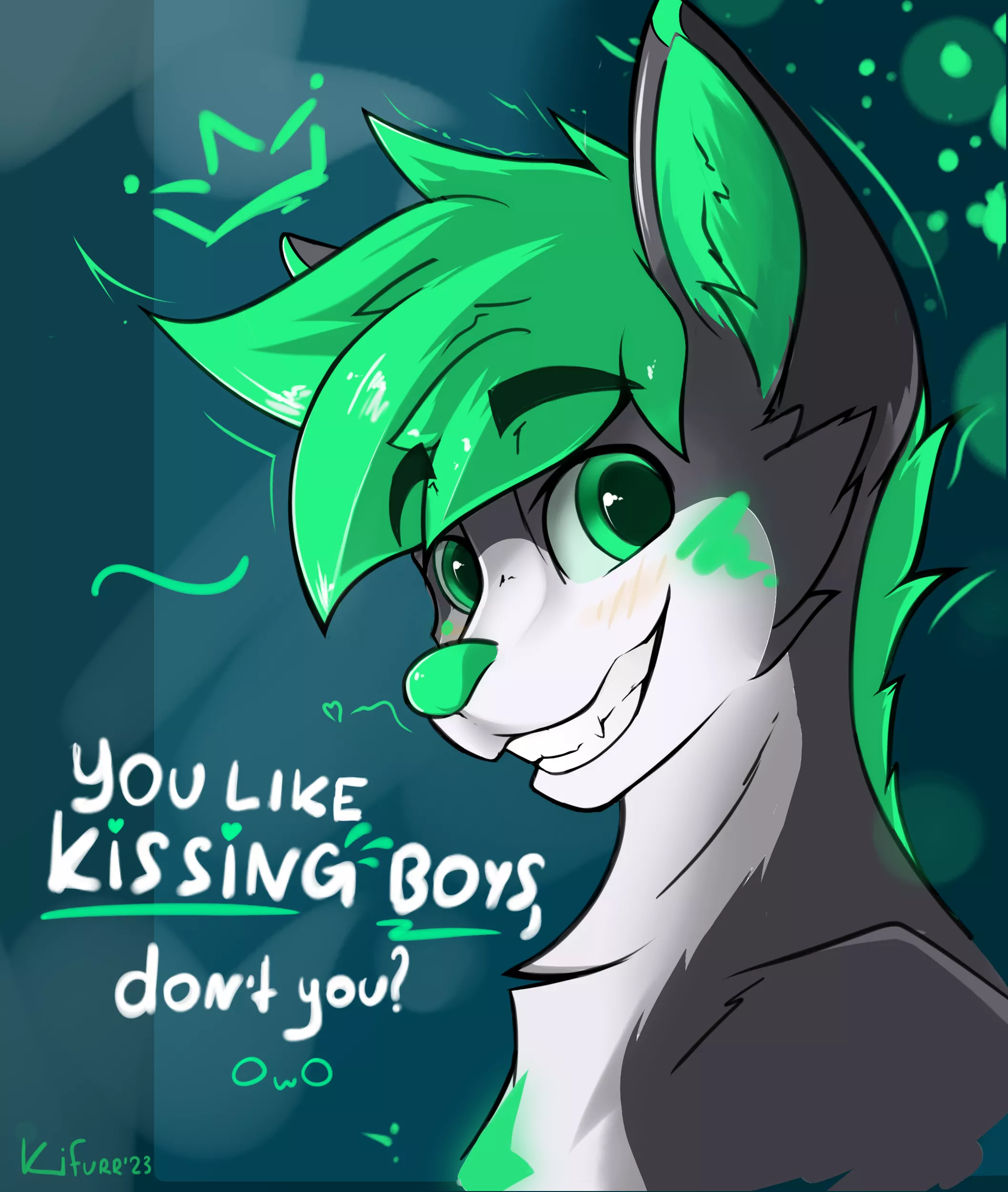 you like kissing boys, don't you? [art by me]