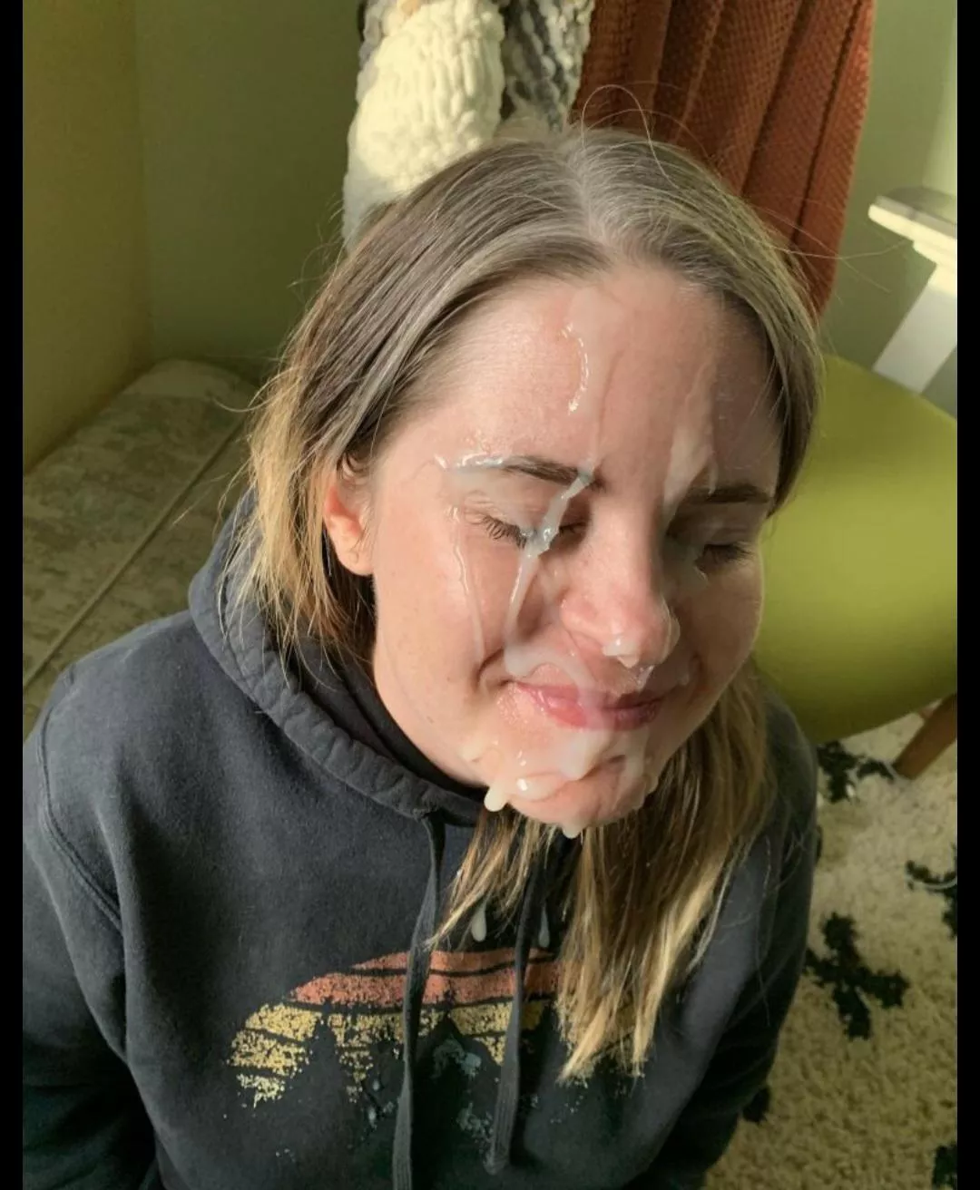 Drenched in the neighbors cum