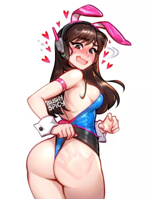 Dva getting her booty smacked (BlushySpicy)