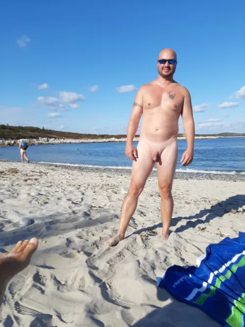 Fully nude on a beach is great isn't it