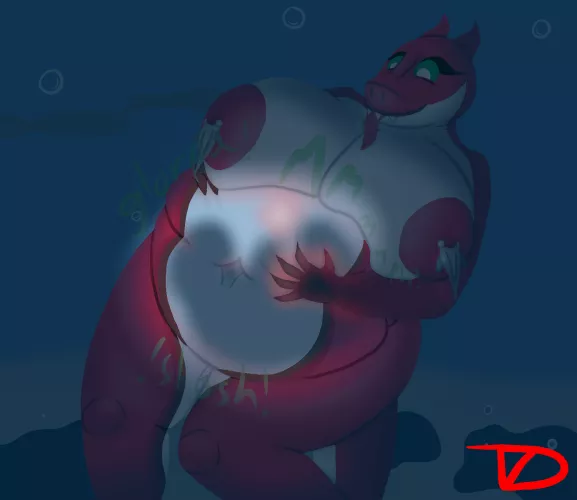 {Image} Light Up Gut (F/?) (Scalie pred) (OC) by The Z Dude