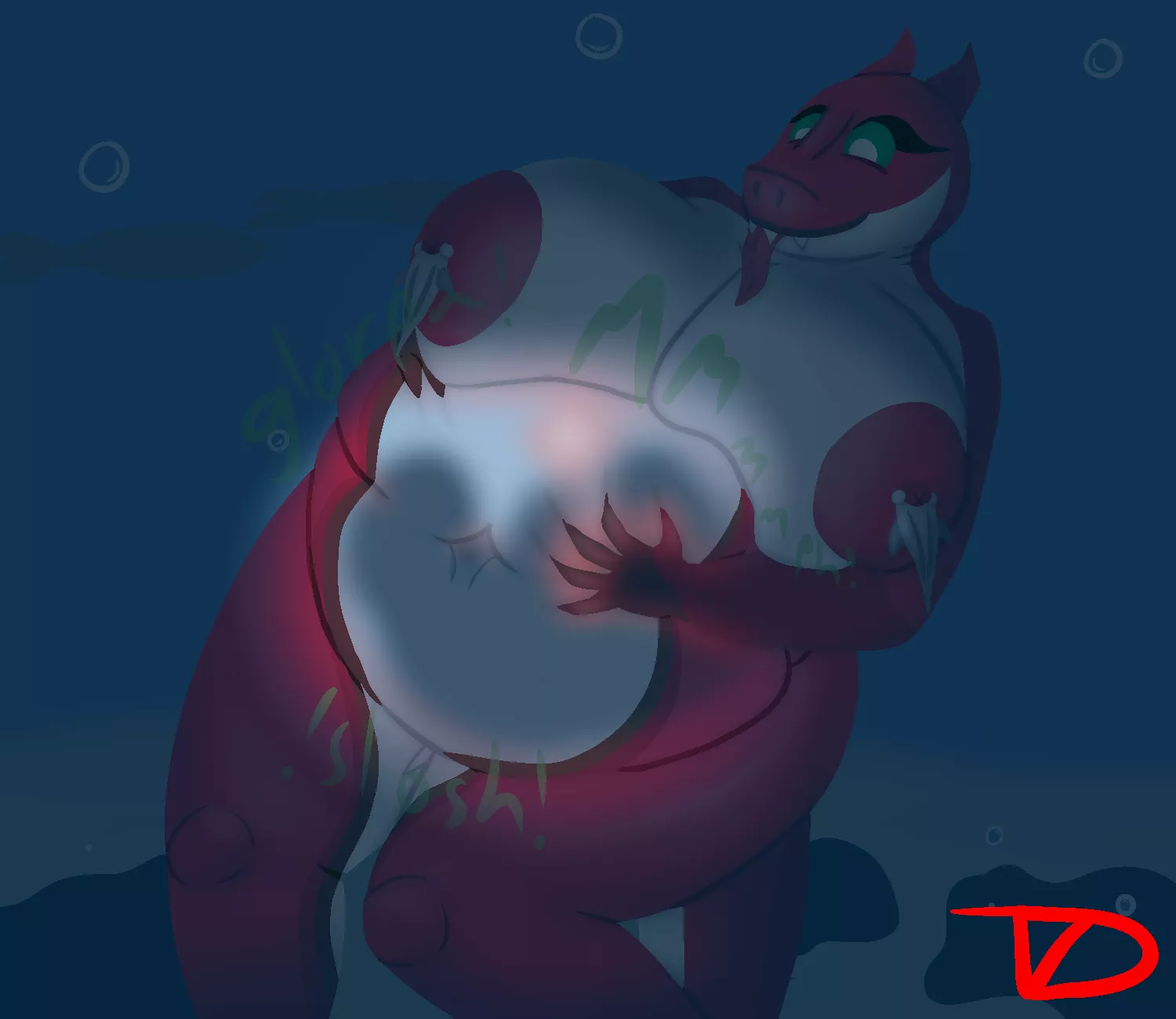 {Image} Light Up Gut (F/?) (Scalie pred) (OC) by The Z Dude