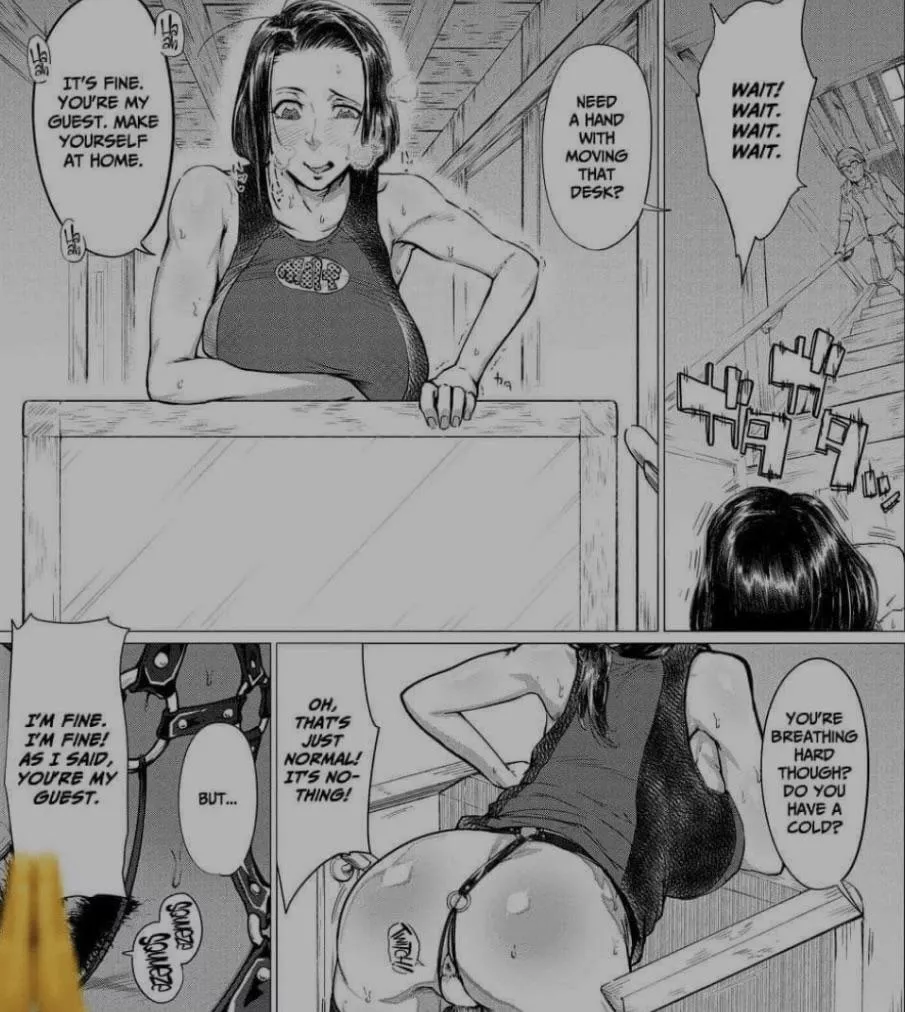 Mono: â€œWait! Wait. Wait. Waitâ€, â€œNeed a hand with moving that desk?â€, â€œItâ€™s fine. Youâ€™re my guest. Make yourself at home.â€, â€œYouâ€™re breathing hard though? Do you have a cold?â€, â€œOh, thatâ€™s just normal! Itâ€™s nothing!â€, â€œIâ€