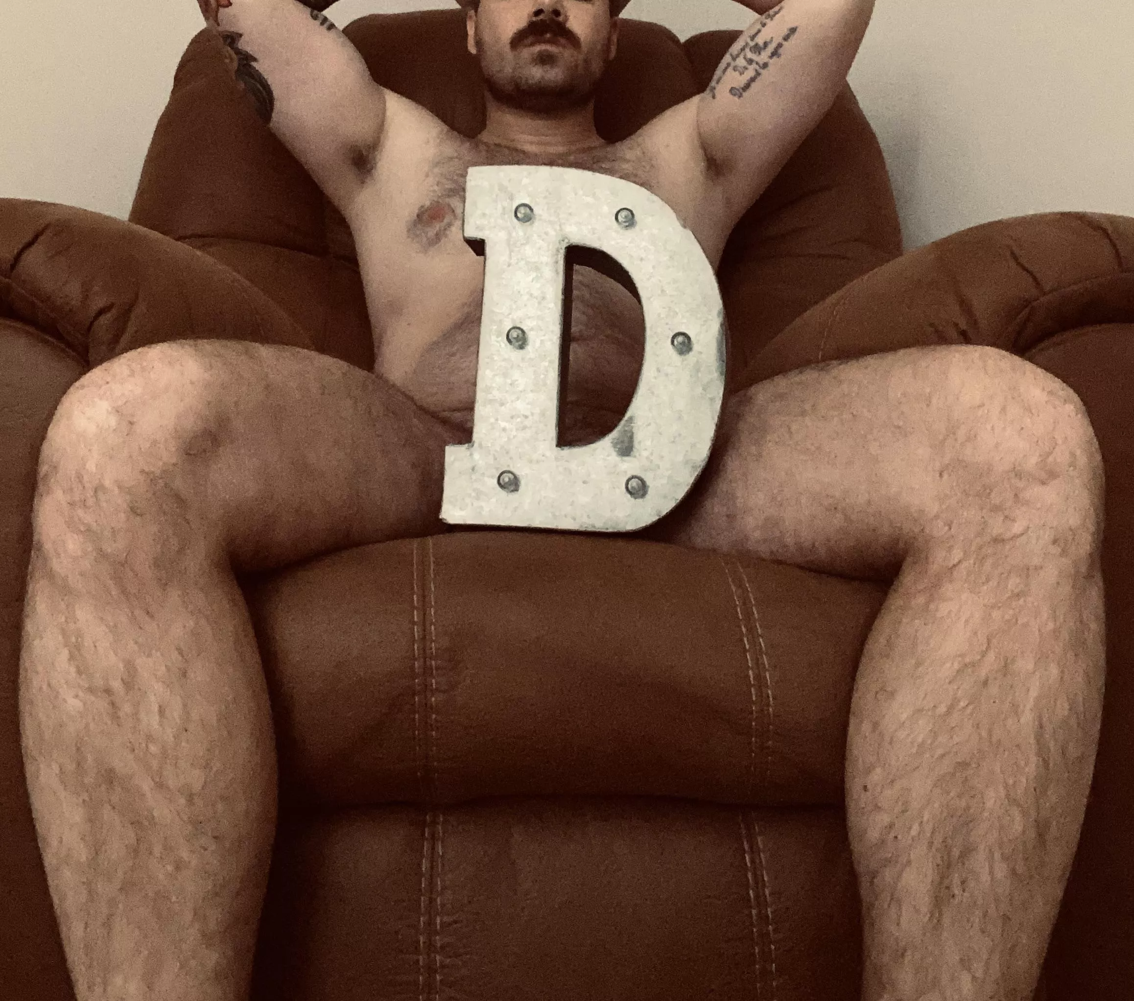 Quit looking at this big D and look at my mustache.