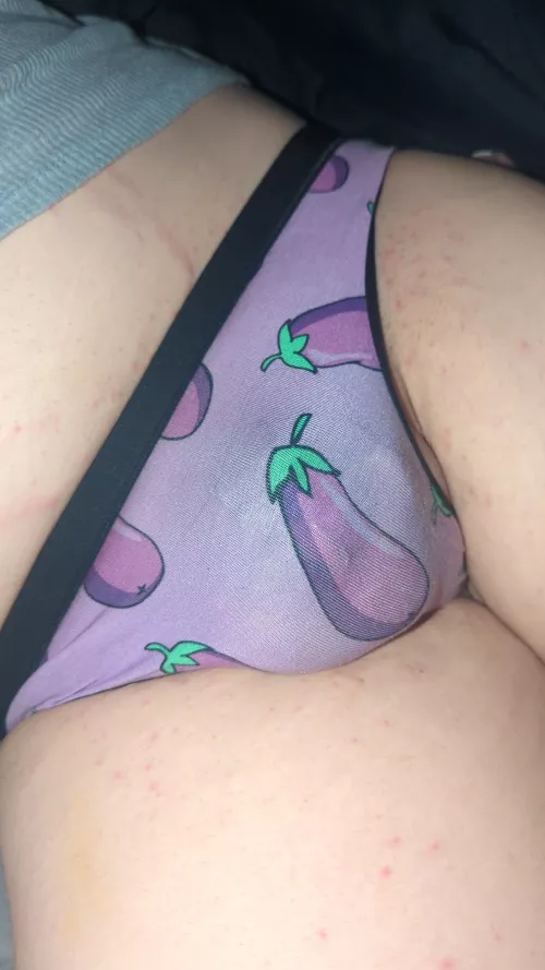 The eggplant on my panties is bigger than the one in them 😇😇🥰