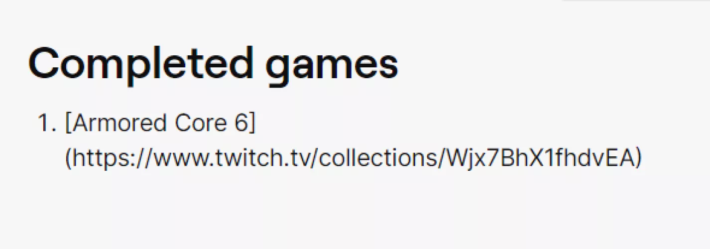 Twitch says that it supports Markdown, but trying to embed link on my panels are coming out like this. Any help why would be appreciated