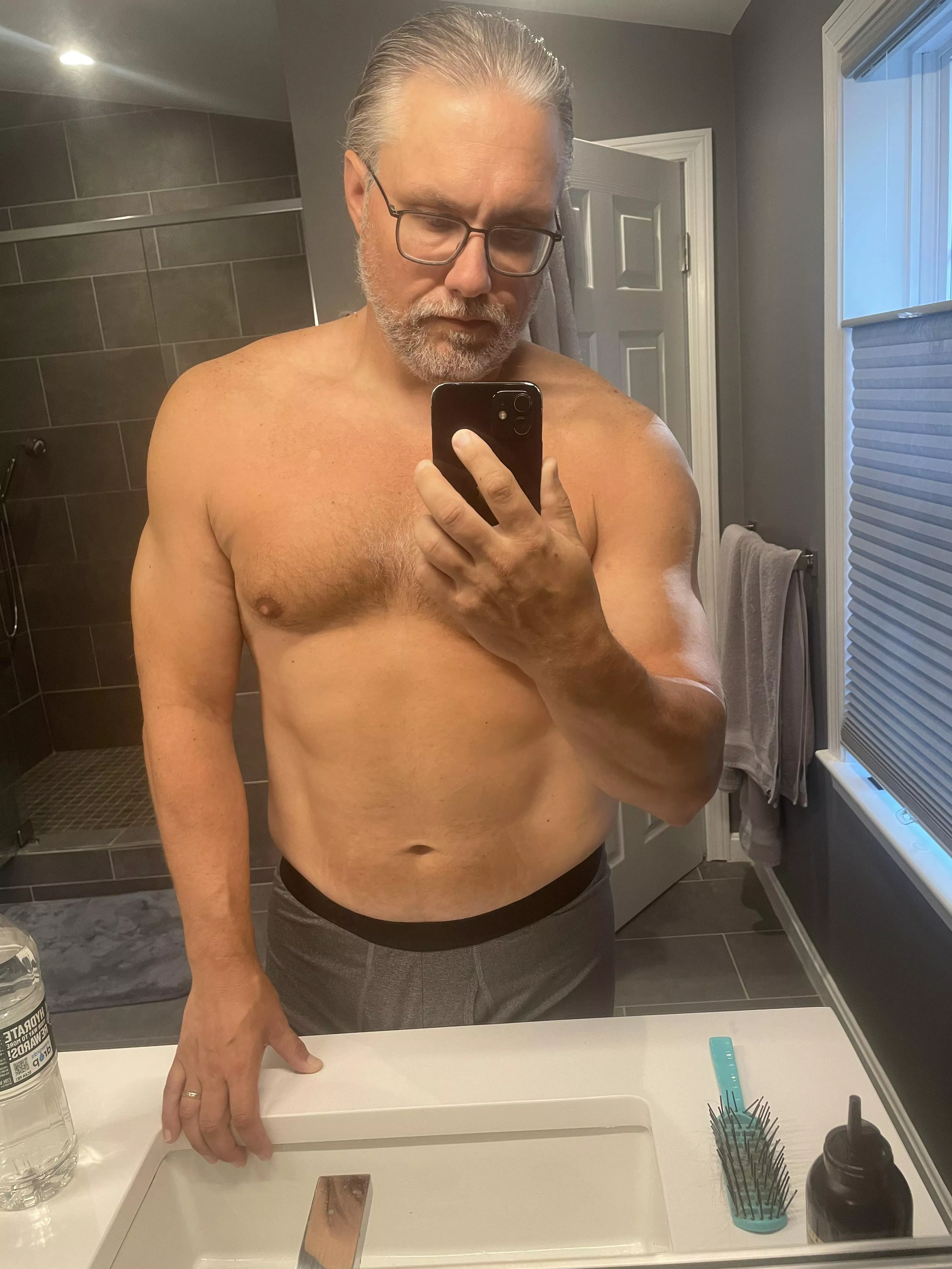 46 and two teen kids. Be kind
