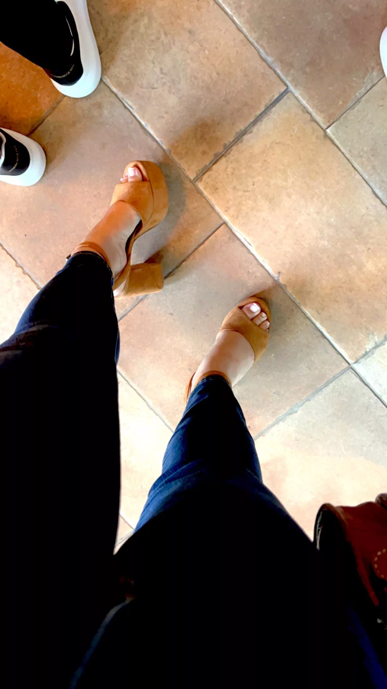Imagine you’re kneeling on all fours like a good lil slut for Mommy. You have a dirty sweaty sock shoved in ur mouth. I walk up behind you & kick you as hard as I possibly can in these chunky heels. Ur groans are muffled by the stuffed sock & I