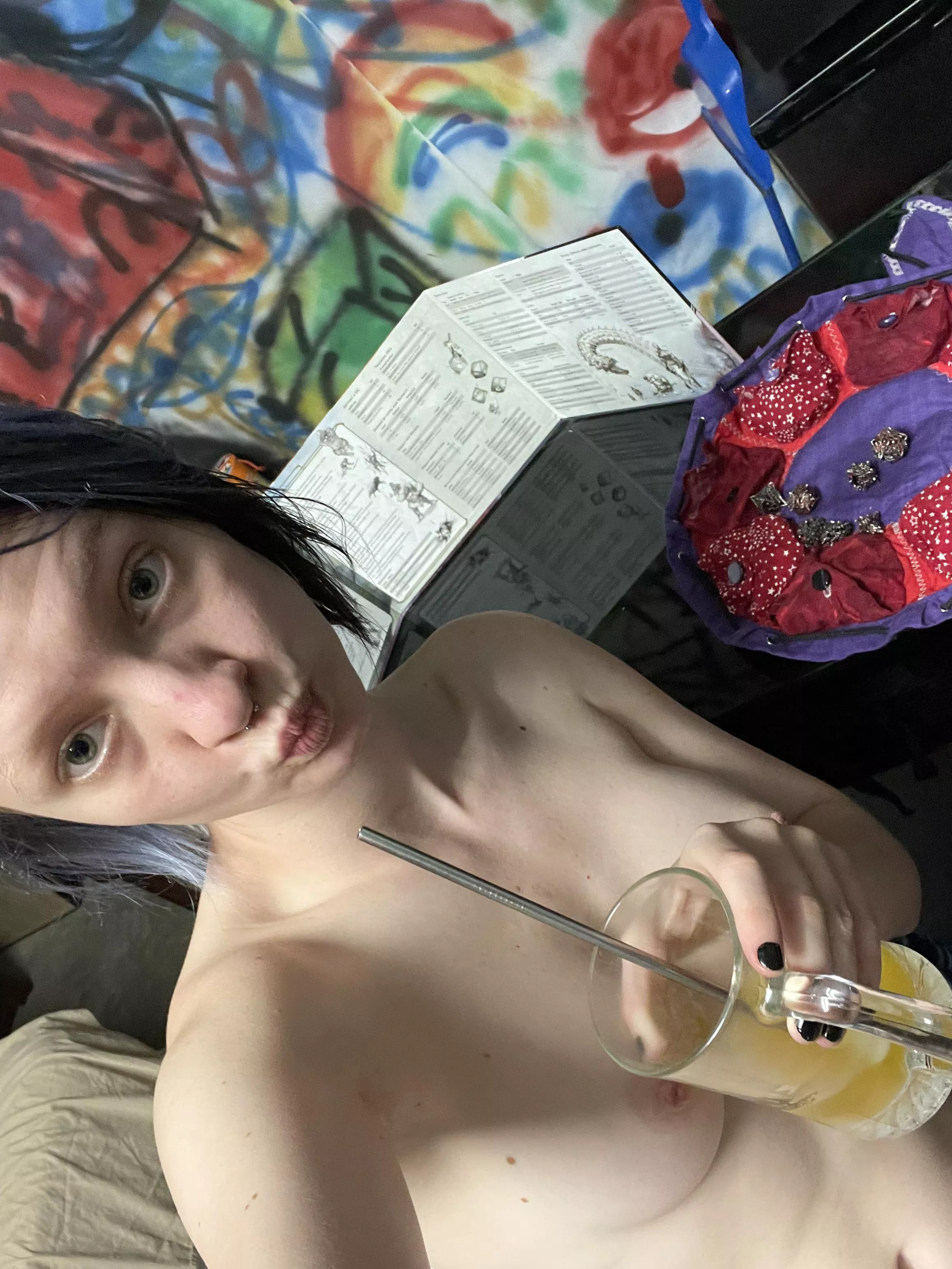 Just waiting for my sexy nerd to come home from work so we can start naked DnD weekend