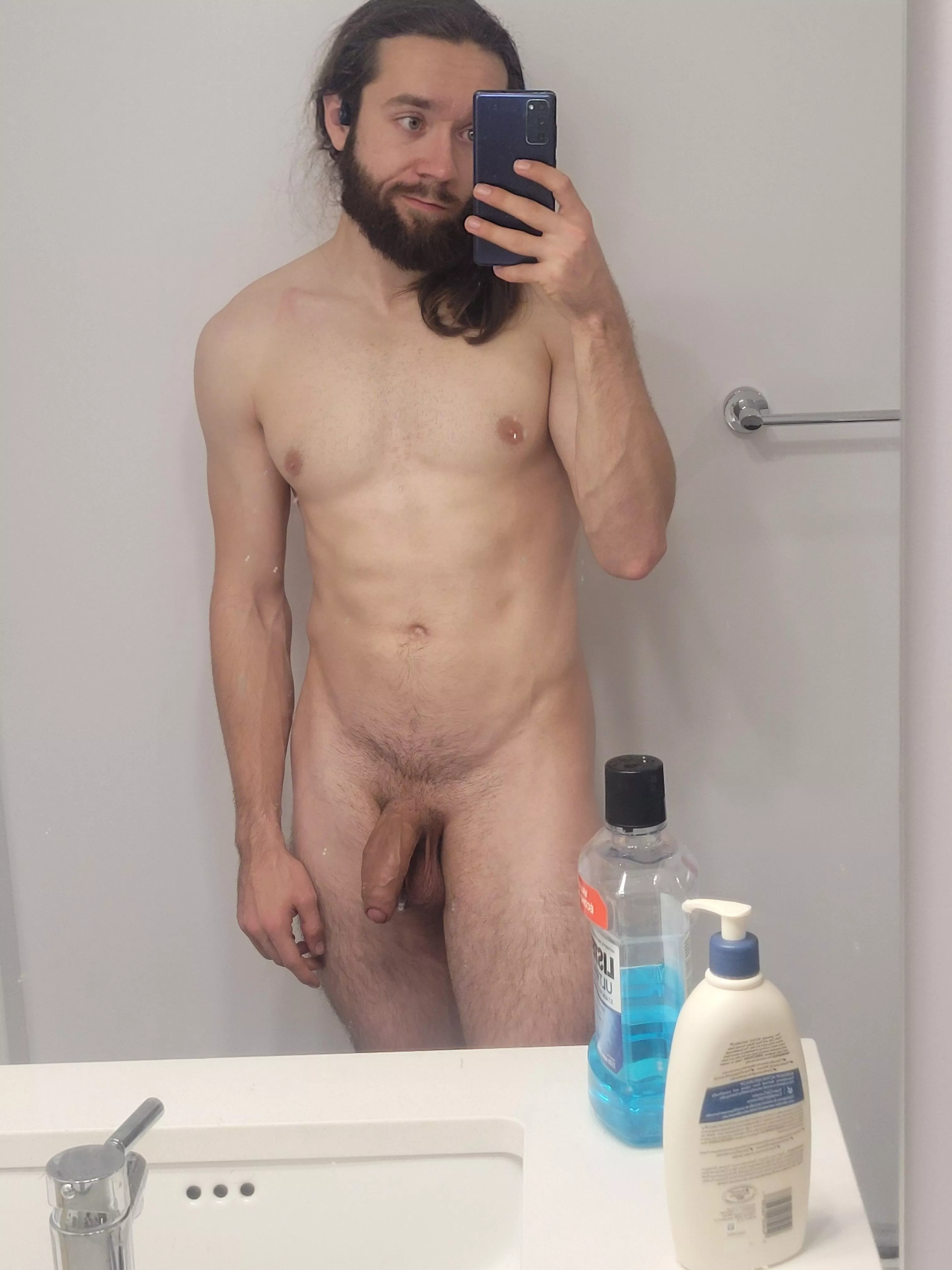 The minute I get home from work the clothes come off