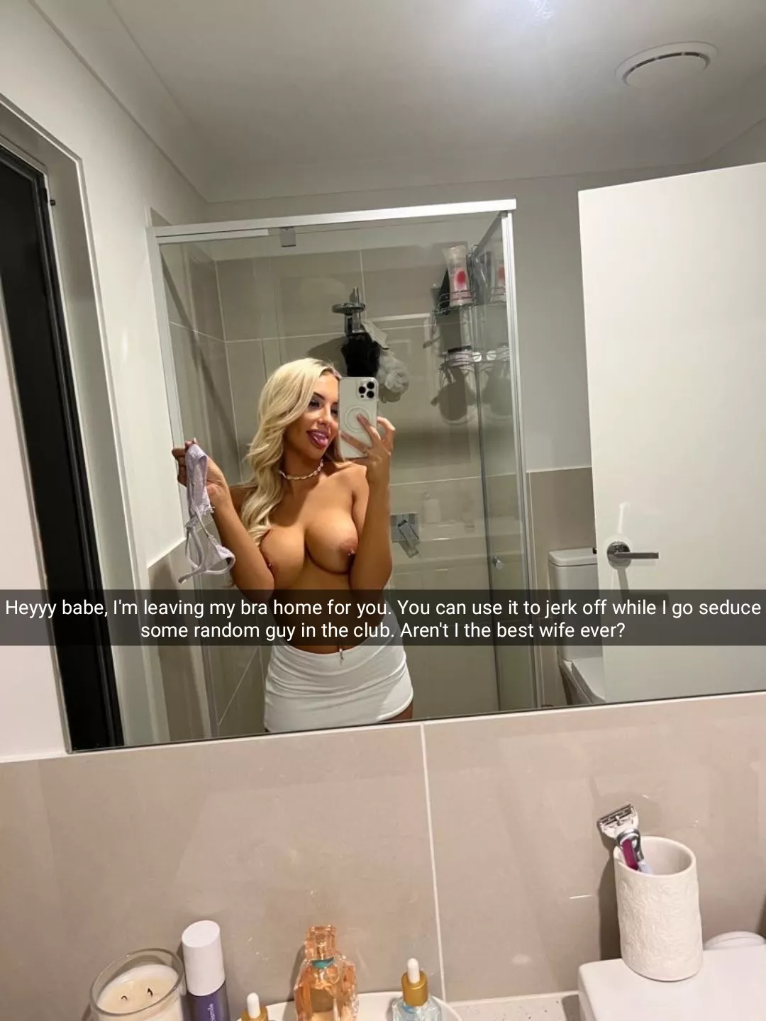 Your wife sends this to you when you're about to come home from work. What's your response?