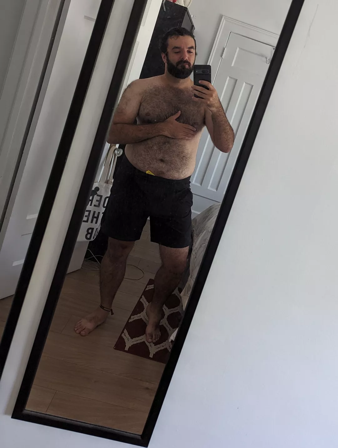 Feeling fresh after a shower