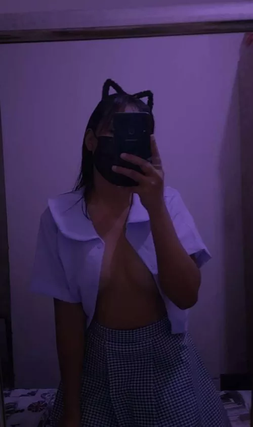 I didn’t wear anything underneath when I went to class 😘😘😘 high schooler 18f 4’5 pinay