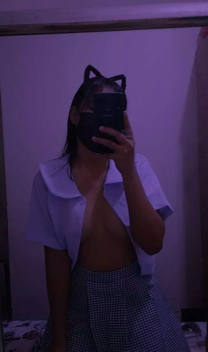 I didn’t wear anything underneath when I went to class 😘😘😘 high schooler 18f 4’5 pinay