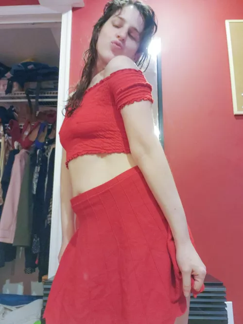 I hope I can get away with red on red! ❤️