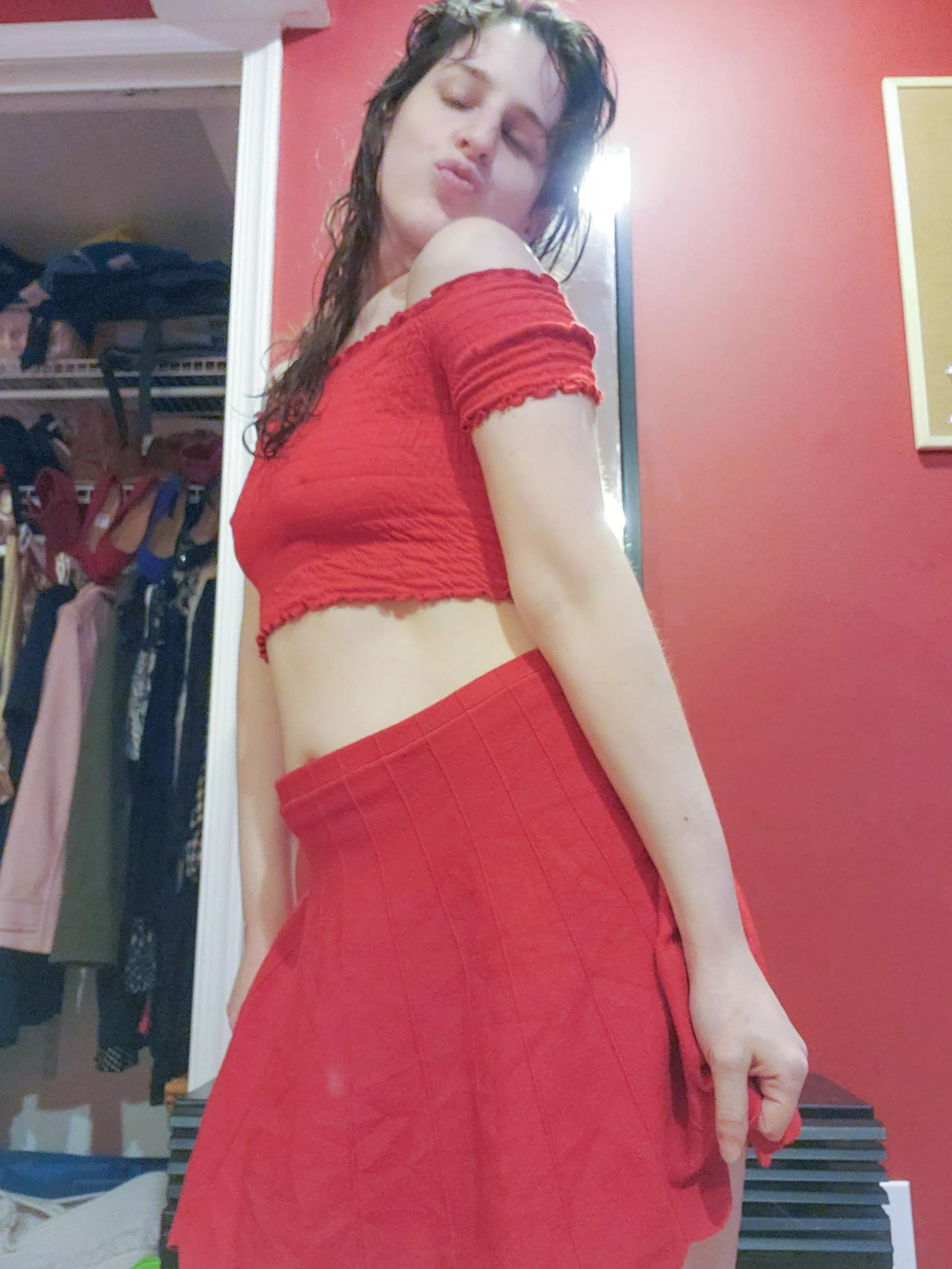 I hope I can get away with red on red! ❤️