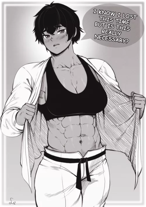 Muscular girl lost a fight [Artist: Speedl00ver]