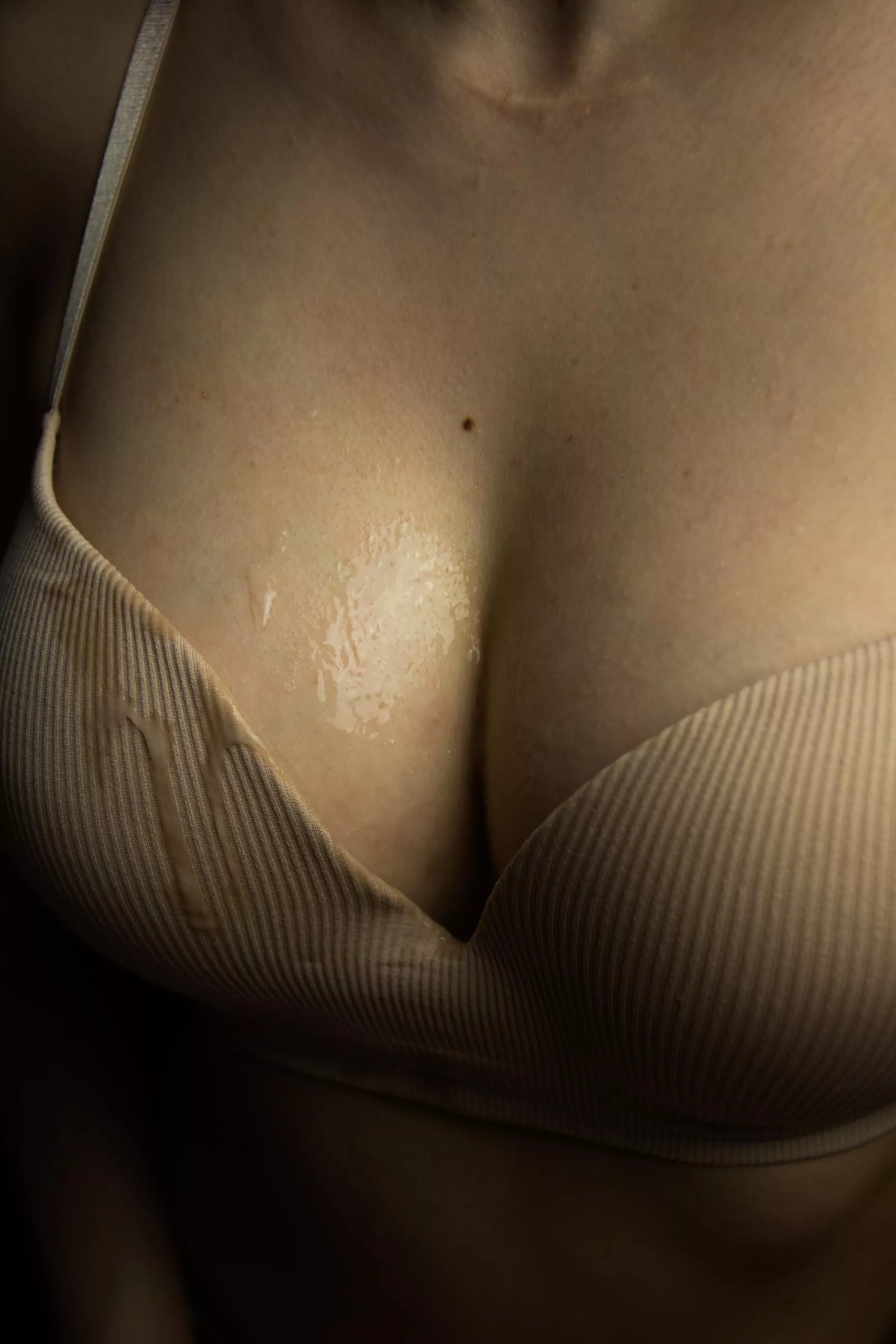 Natural tits in beige bra (OC)