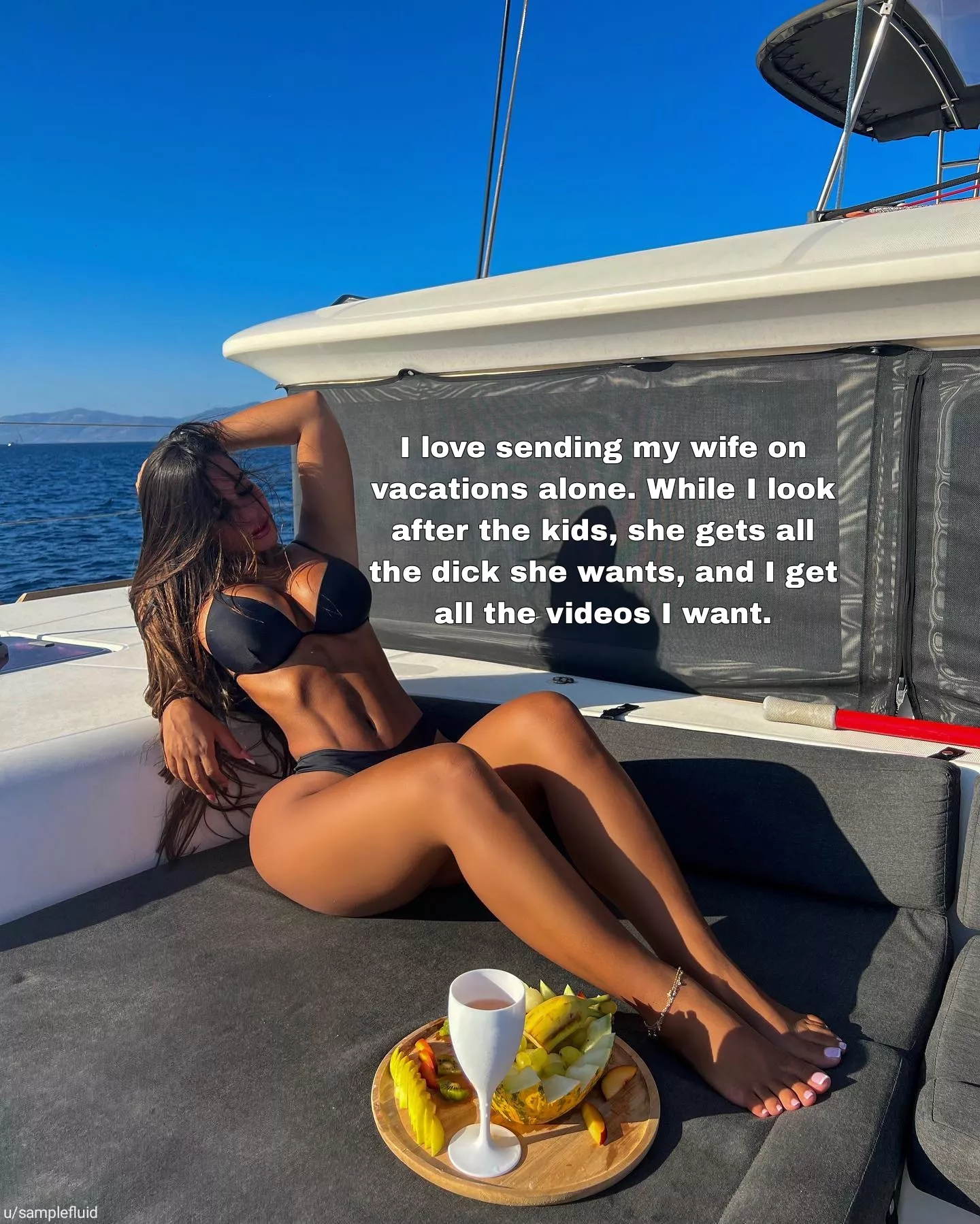 Since no one there knows anything about her, she can be as slutty as she wants!