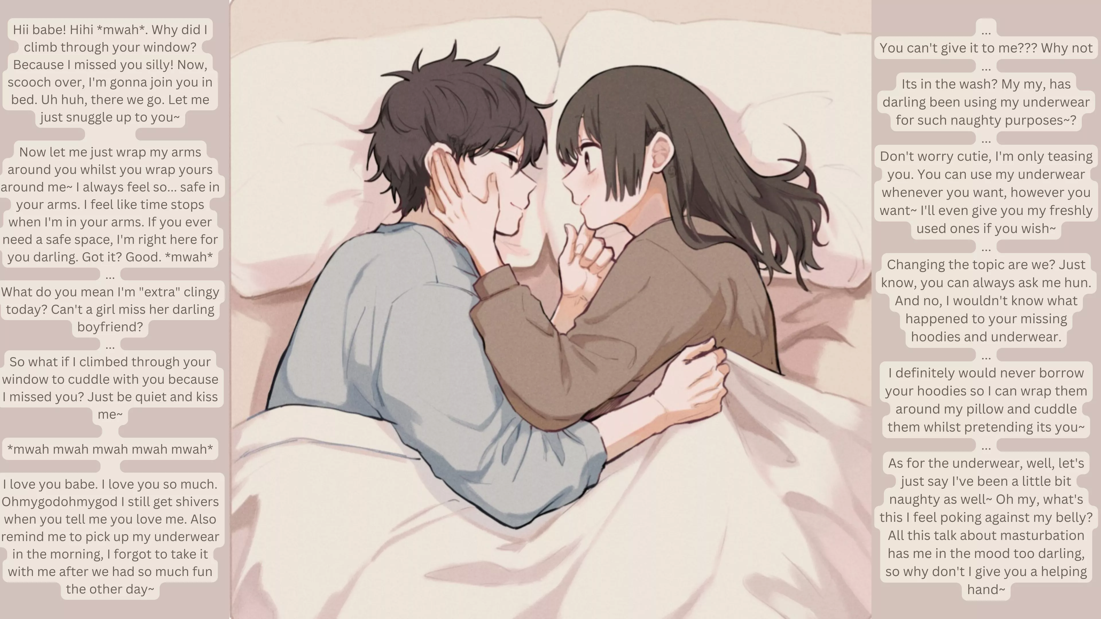 Slightly yandere girlfriend wants more than cuddles! (yandere) (cuddling) (loving) (implied handjob) Slightly yandere girlfriend wants more than cuddles! (yandere) (cuddling) (loving) (implied handjob)